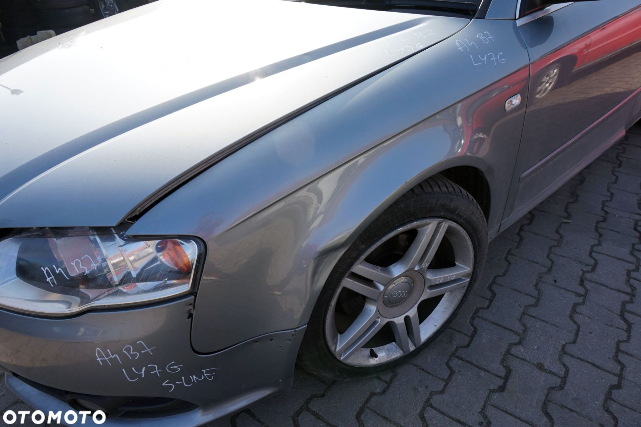 MASKA ZDERZAK BŁOTNIKI LAMPY A4 B7 LY7G  AUDI 2004-2008 SREBRNY PRZÓD KOMPLETNY - 10