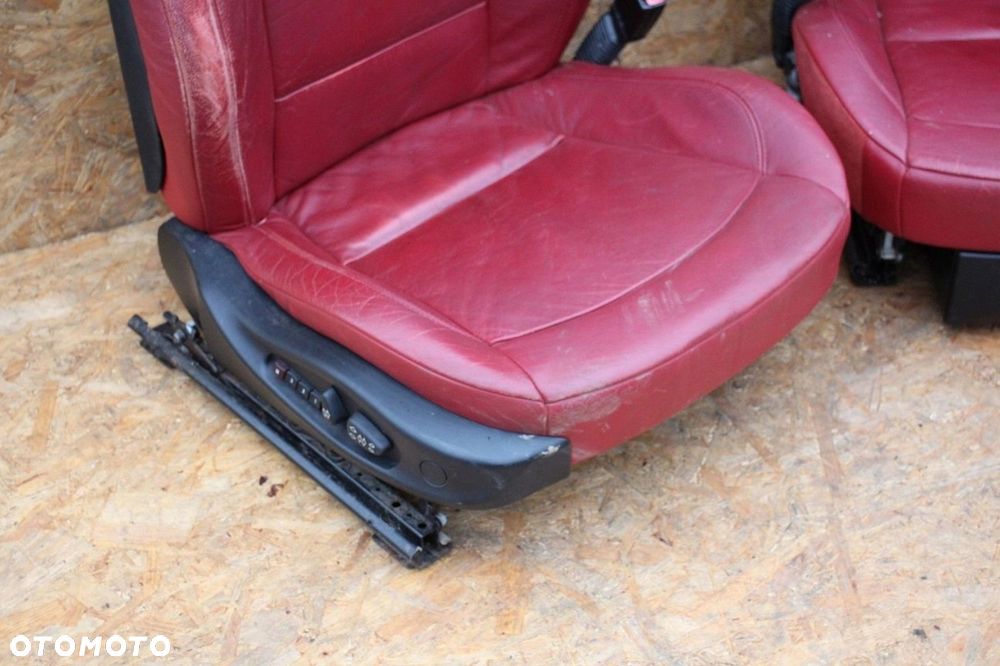 Fotele BMW e85 z4 elektryczne czerwona skóra komplet prawy lewy - 5