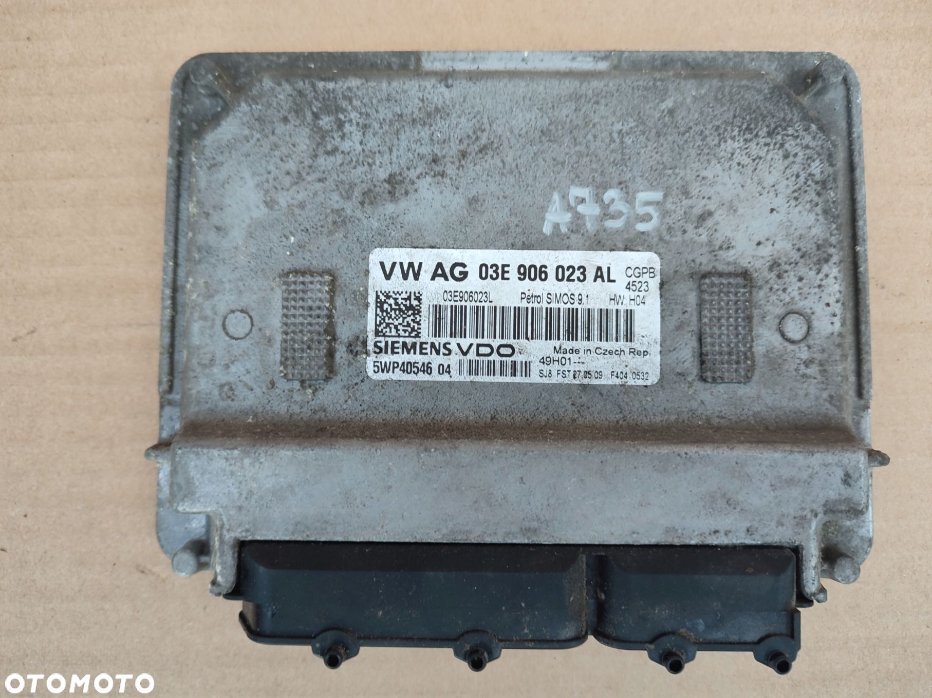Sterownik komputer silnika VW POLO V 6R 1.2BENZYNA 03E906023AL - 1