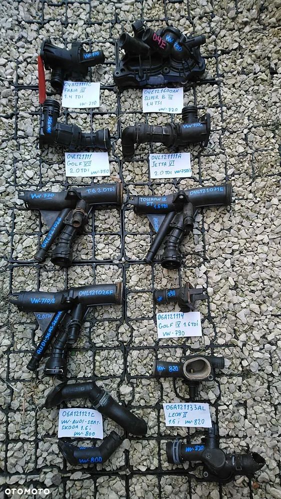 VOLKSWAGEN AUDI SEAT SKODA TERMOSTAT KRÓCIEC WODNY POMPA WODY - 16