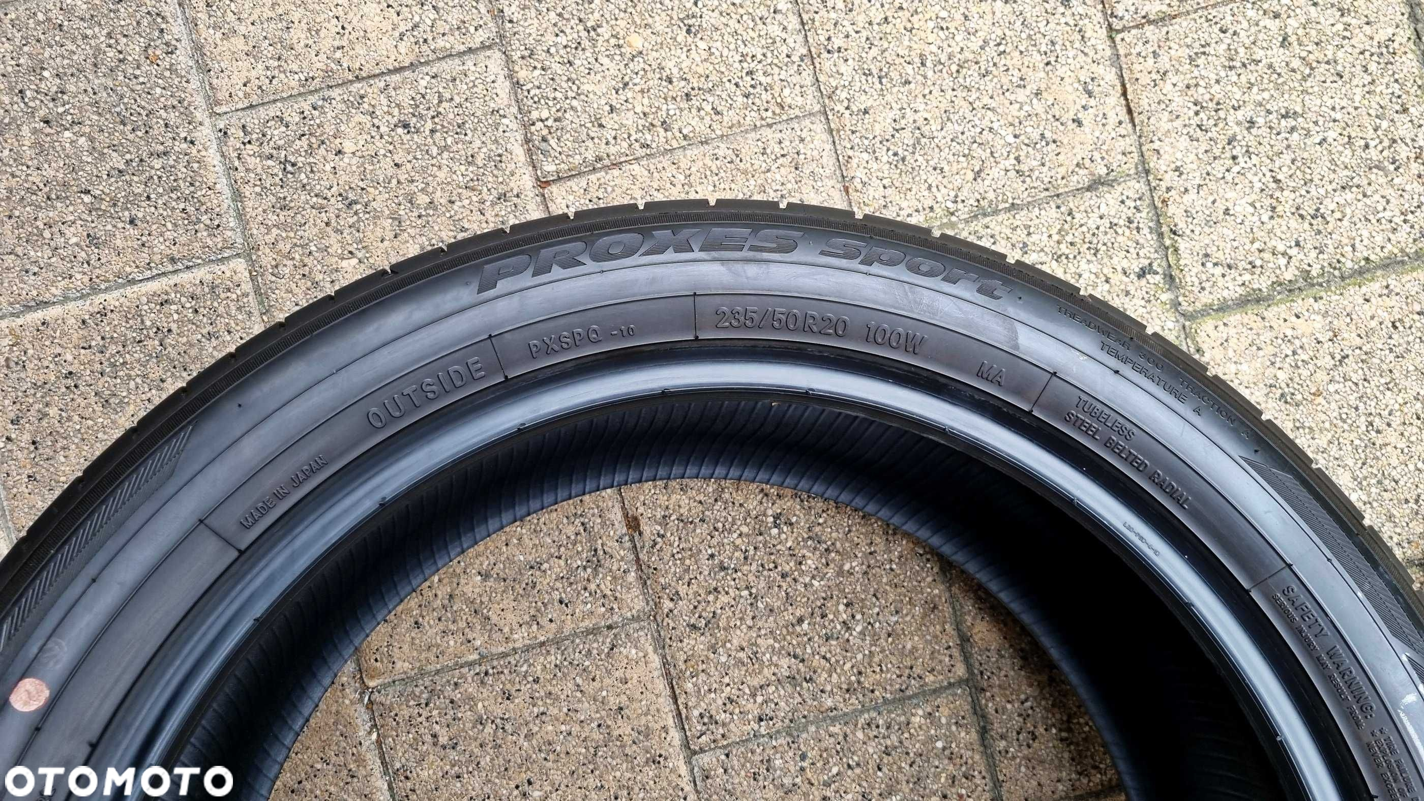 Toyo Proxes Sport 235/50R20 100W MA Japan Rok 2022.50 - Nowe - 6