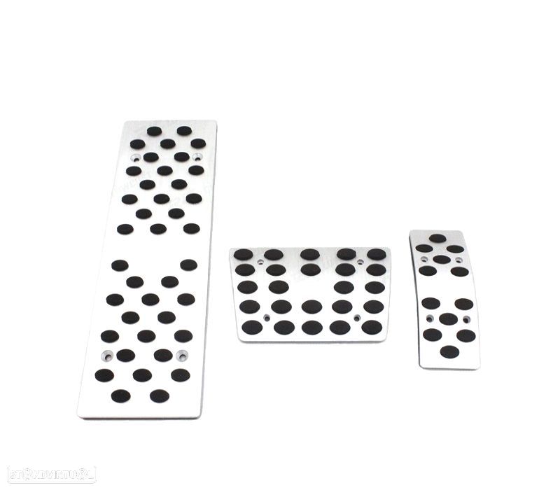 KIT PEDAIS PARA AUDI S-LINE AUTOMÁTICO COM POUSA PÉS ALUMINIO POLIDO - 1