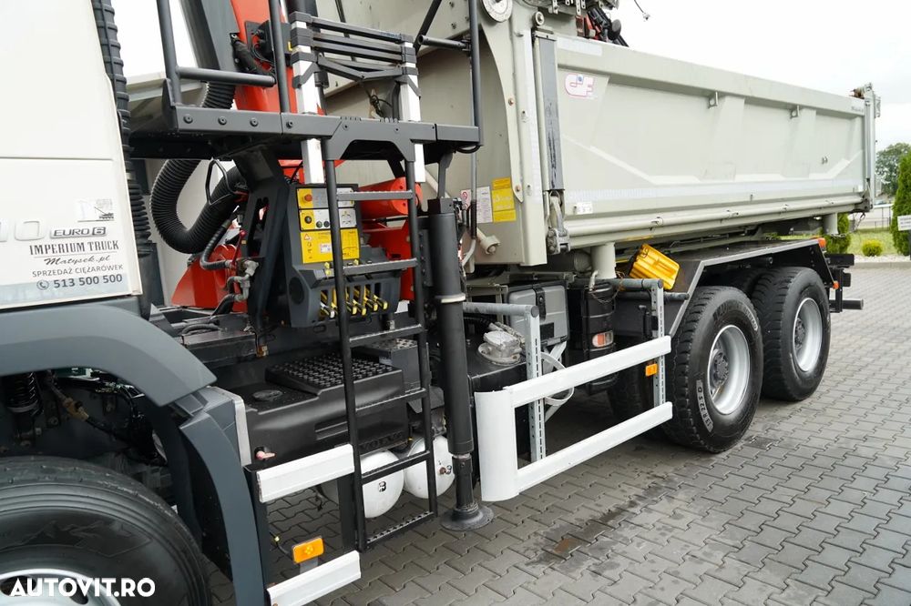 Volvo FMX 410 / 6x4 / CAMION BASCULANTE + HDS PALFINGER 18002-EH A / HYDROBOARD / RADIO CONTROL / EURO 6 / - 13