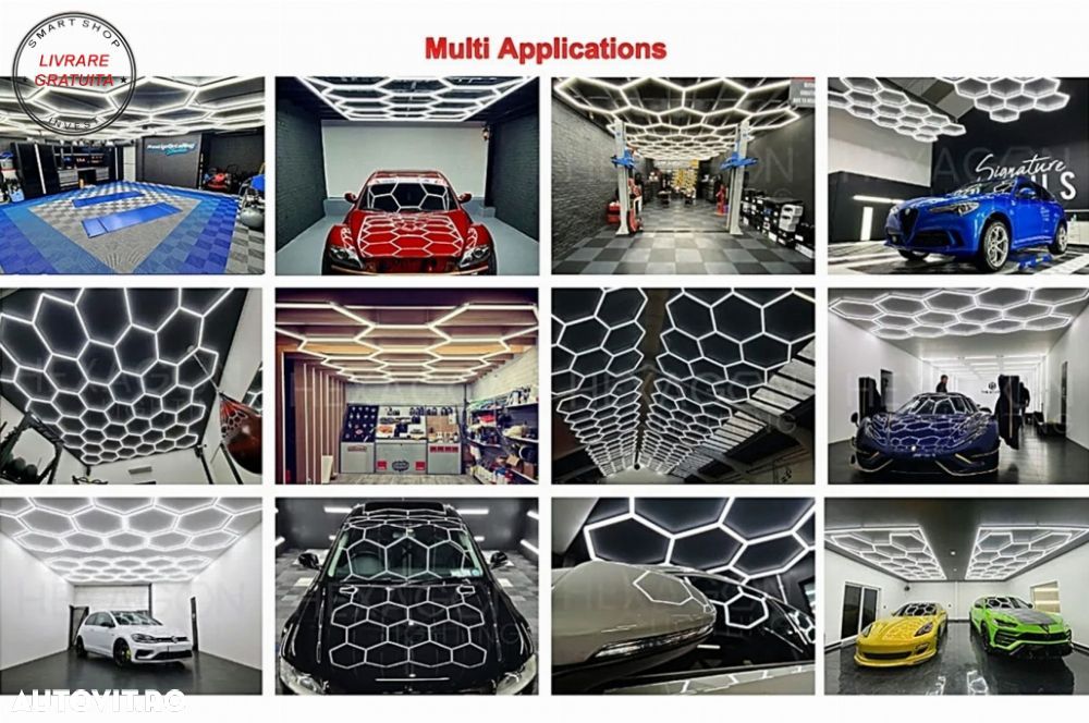 Sistem de Iluminare Plafon Hexagon / HoneyComb 3,94 x 1,86 m Lumina Ajustabila- livrare gratuita - 4