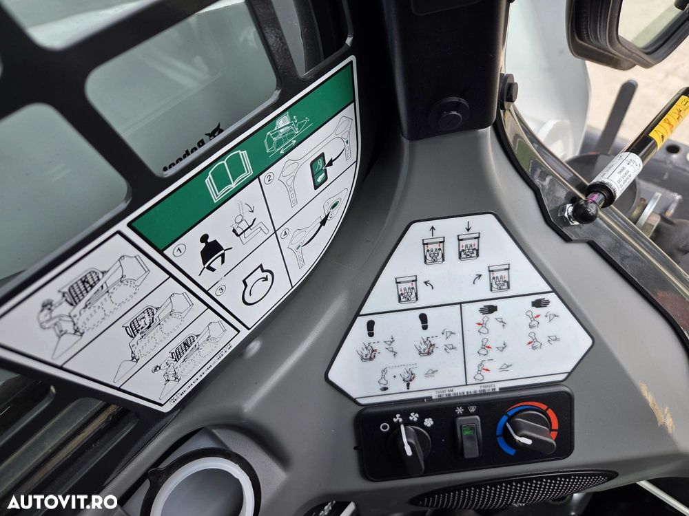 Bobcat S510, NOU 2025, ridica 810kg la 2,7t, ANVELOPE PLINE, Aer conditionat, usa cabina, motor Kubota 50CP, sist hidraulic suplimentar, cupa 1mc, furci, posibilitate leasing 5 ani-PROMOTIE 41.900 EUR+Tva - 19