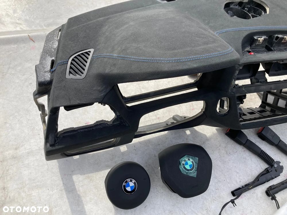 BMW 1 M1 M2 F20 F21 F22 F23 F87 FL LIFT LIFTING DESKA ALCANTARA SKÓRA niebieska nić KONSOLA KOKPIT PULPIT AIRBAG PODUSZKI POWIETRZNE KIEROWCY PASAŻERA AIR BAG DOPINACZE Okazja Sprawdź Raz2 !!! - 4
