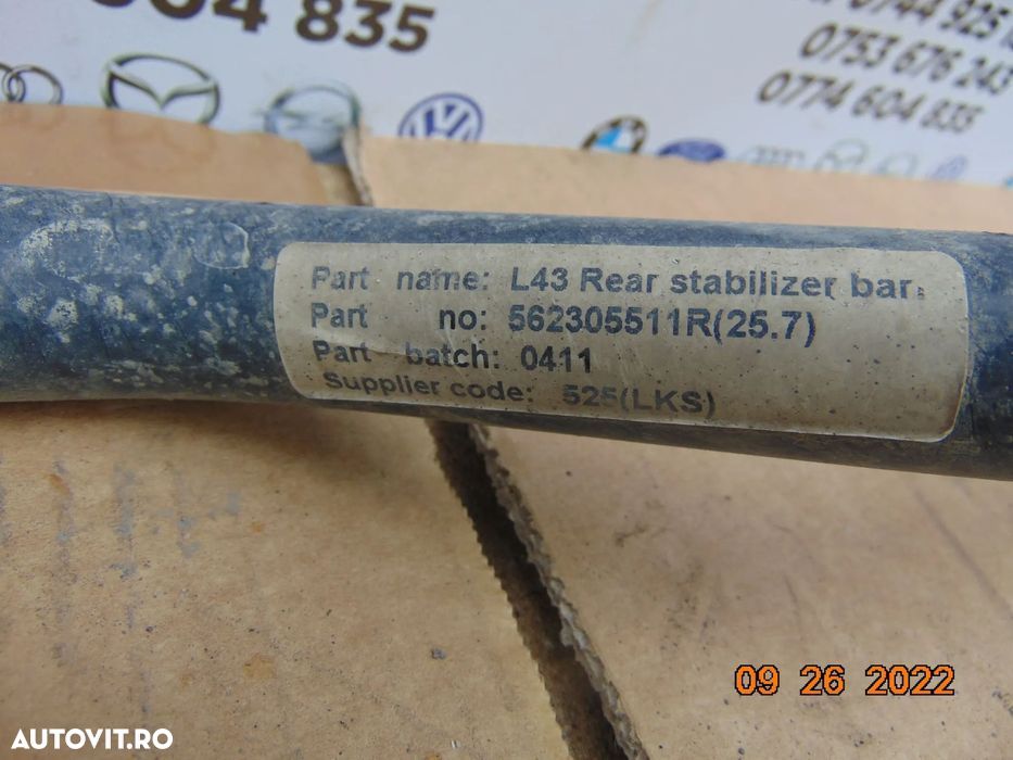 Bara stabilizatoare spate renault latitude bara torsiune spate dezmemb - 2