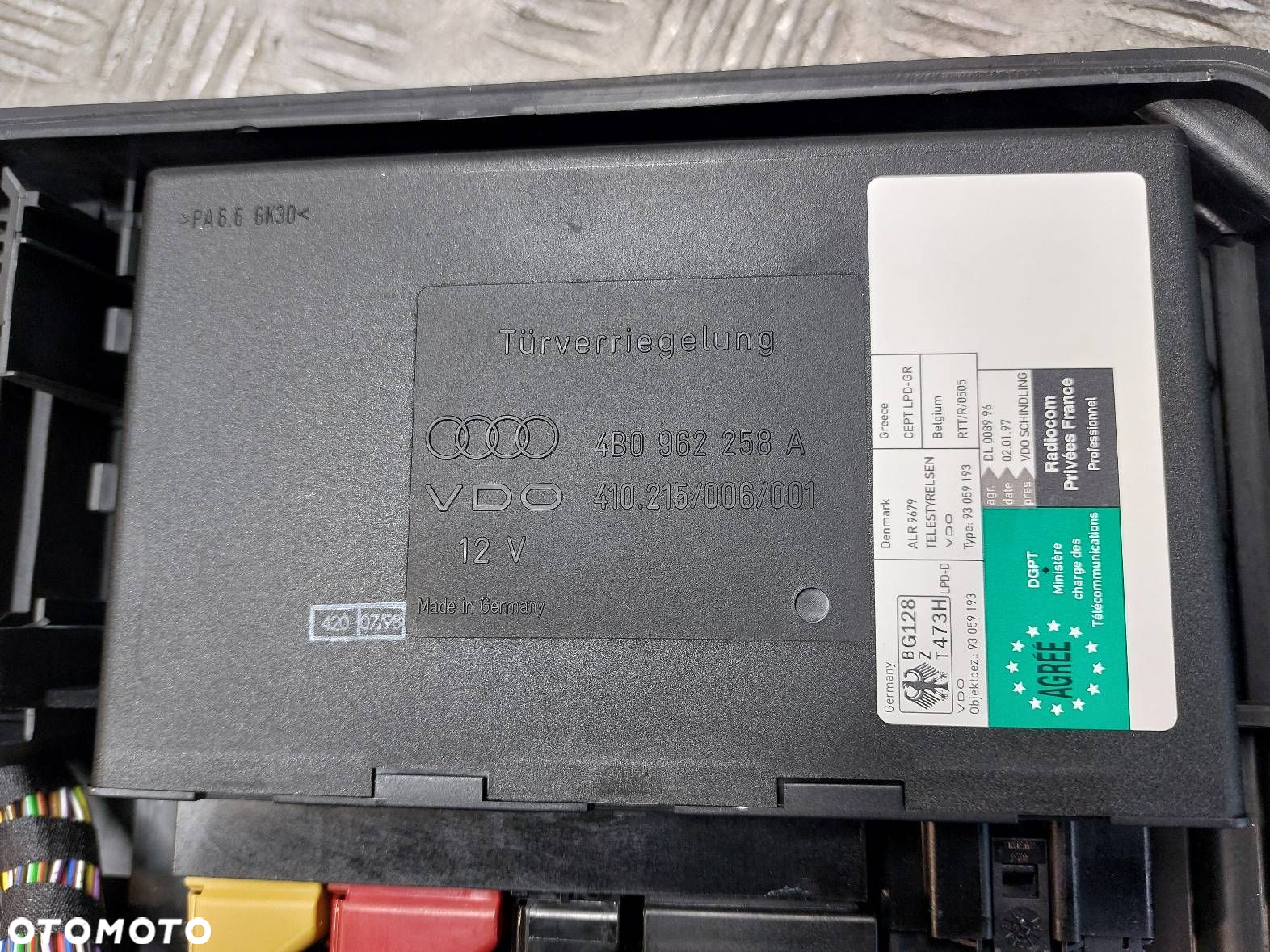 MODUŁ KOMFORTU KOSTKI WTYCZKI AUDI A6 C5 4B0962258A - 4