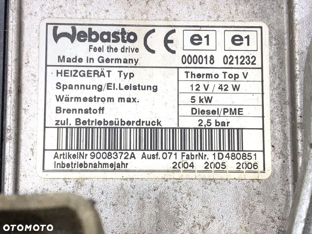 WEBASTO  VW TOURAN (1T1, 1T2) 2003 - 2010 2.0 TDI 16V 103 kW [140 KM] olej napędowy 2003 - 2010 - 7