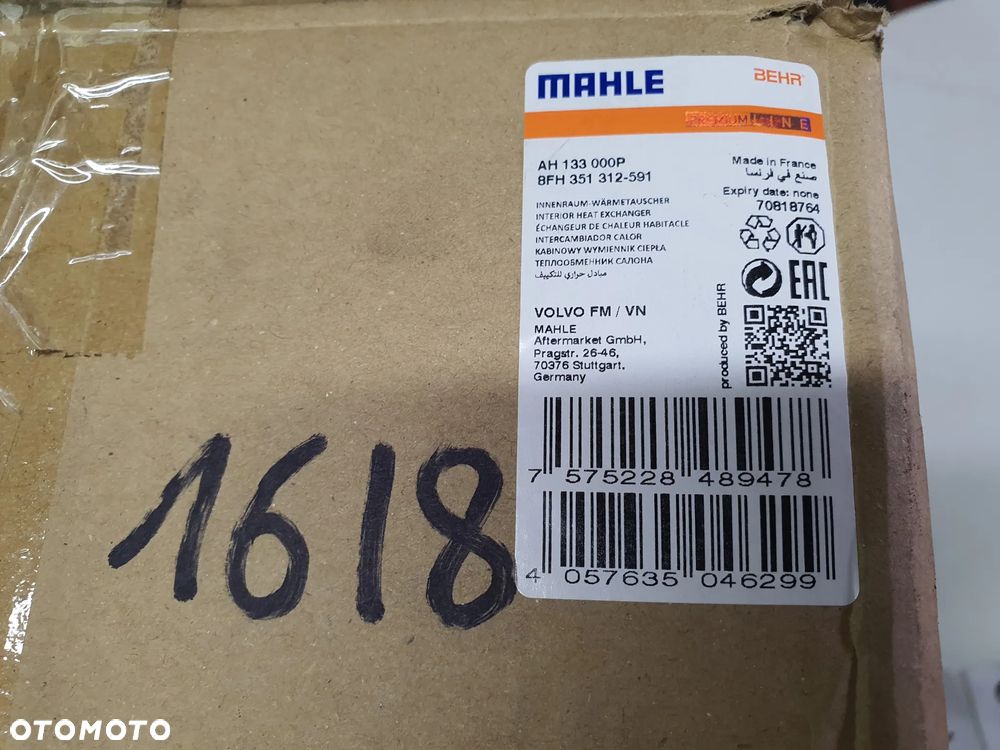 Nagrzewnica, wymiennik ciepła, MAHLE AH133000P, Volvo FH12, FH16, FM12, FM9 - 7