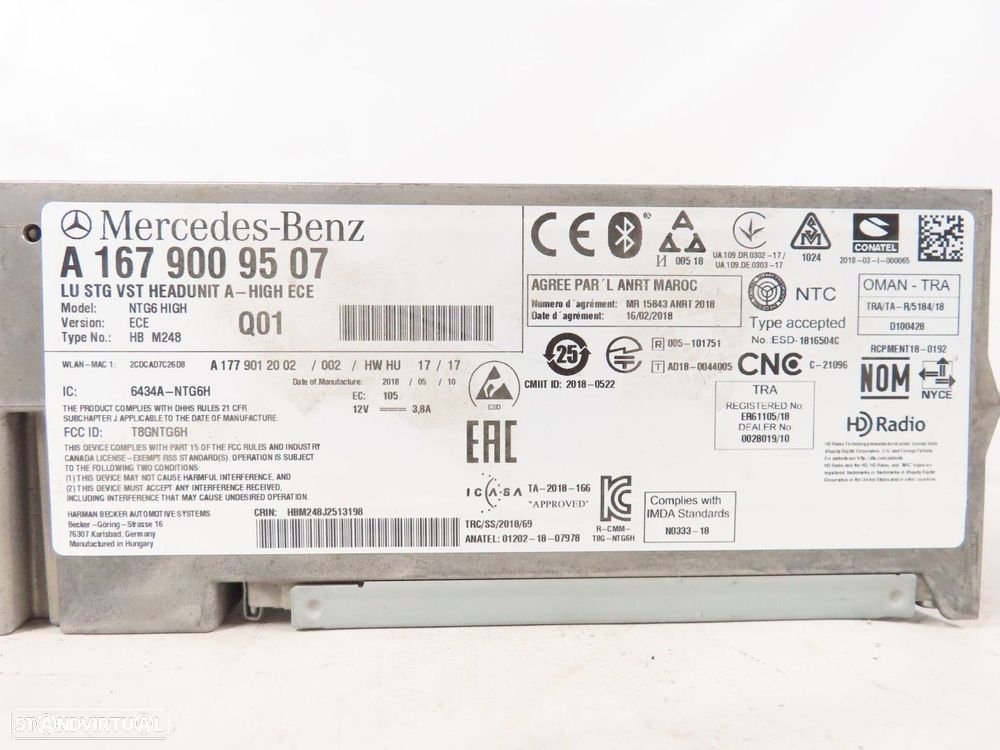 Sistema / Unidade de navegação NTG6 Seminovo/ Original MERCEDES-BENZ A-CLASS (W1... - 2