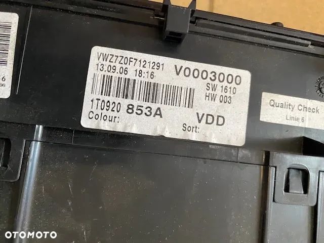 LICZNIK ZEGARY VOLKSWAGEN CADDY III 1T0920853A - 3