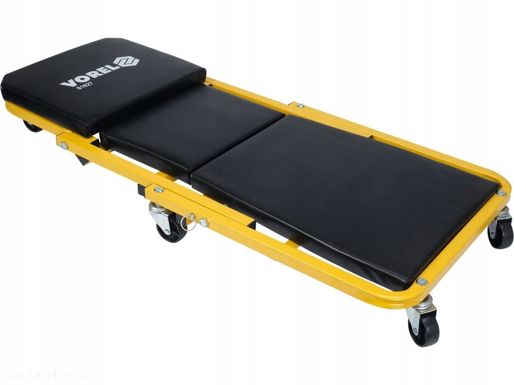 LEŻANKA WARSZTATOWA SKŁADANA SIEDZISKO TABORET STOŁEK WÓZEK 2w1 150kg 91x41 - 4