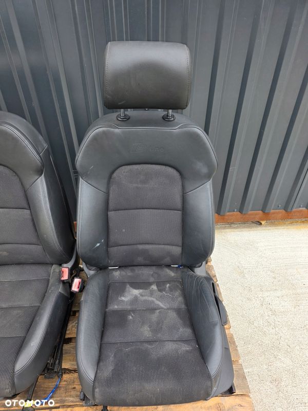 FOTEL FOTELE PRZÓD AUDI A3 8P SKÓRA KUBEŁKI SPORTBACK S LINE PÓŁ SKÓRA - 3