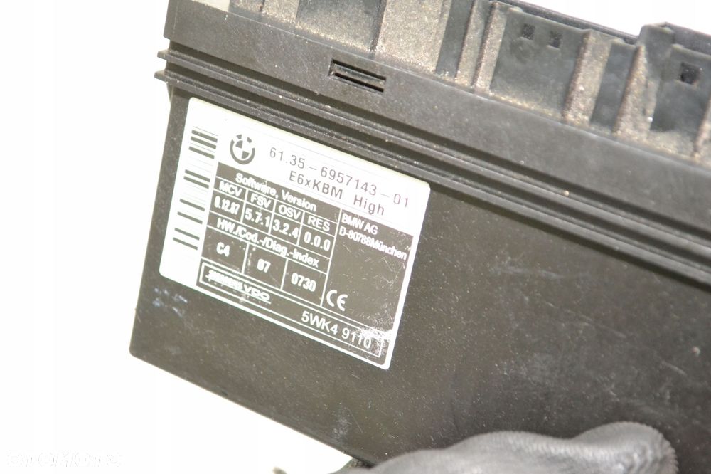 MODUŁ KOMFORTU STEROWNIK NADWOZIA BMW E60 E61 6957143 - 4