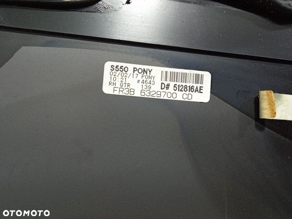 MUSTANG VI 15- COUPE SZYBA KAROSERYJNA TYŁ PRAWA FR3B6329700 - 4