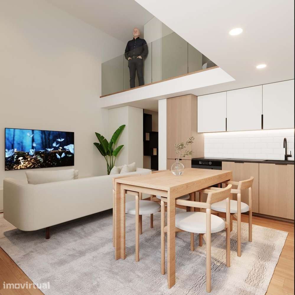 Apartamento T0 | Varanda | Garagem | Arrumos - Grande imagem: 2/11