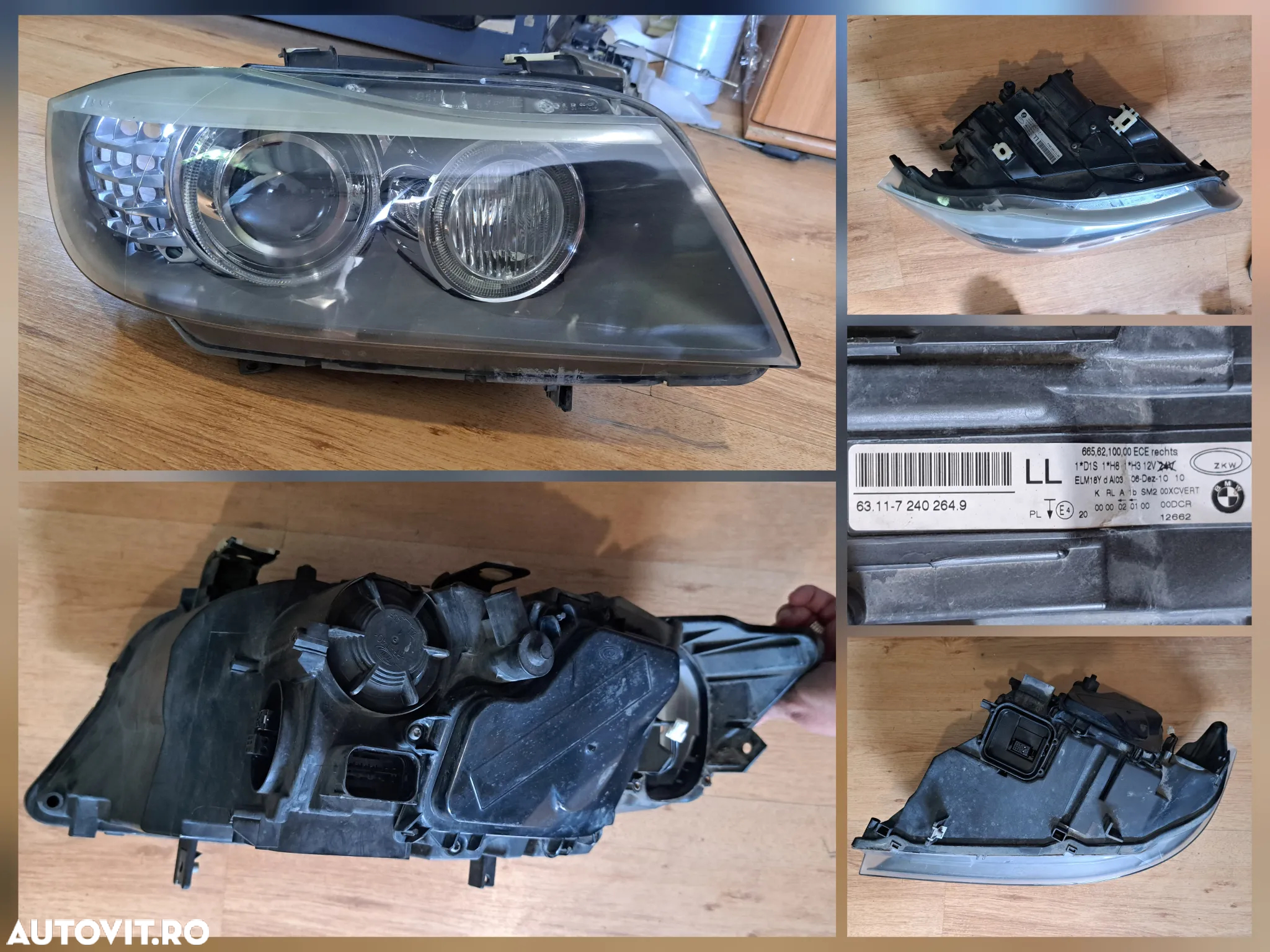 Far AHL BiXenon Adaptiv stanga dreapta Suport far stg dr Modul led semnalizare far Droser ballast Xenon Modul Calc SMC Adaptiv Spalator far originale BMW E90 LCI E91 LCI - 3