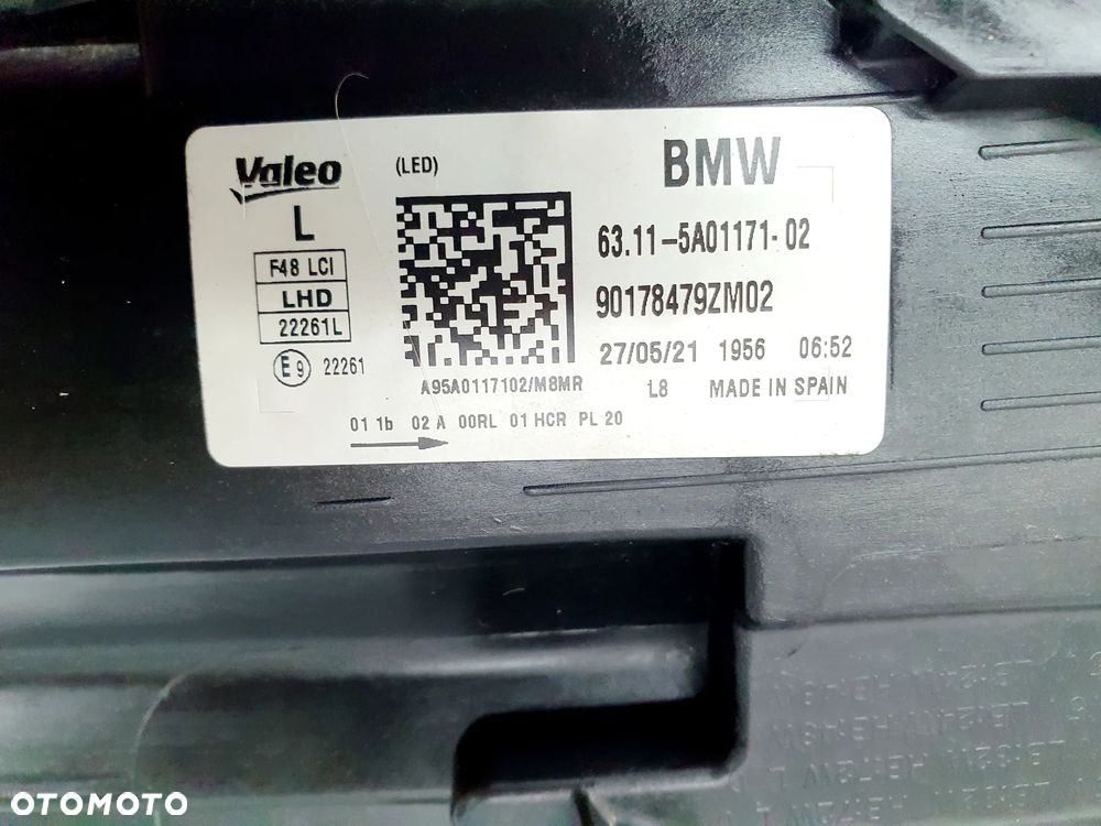 BMW X1 F48 LCI LIFT LAMPA LEWA PRZÓD FULL LED ORYGINAŁ EU!!! 5A01171 - 10