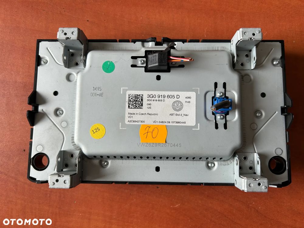 RADIO RADIOODTWARZACZ 3G0919605D VOLKSWAGEN PASSAT B8 - 2