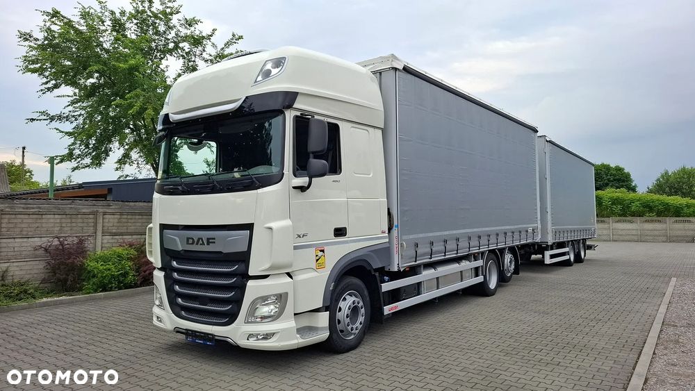 DAF XF 480 FAR / ZESTAW TANDEM PRZEJAZDOWY / SALON PL