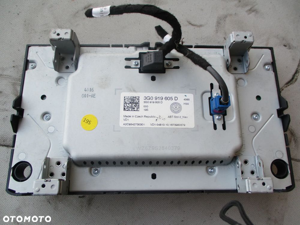 VOLKSWAGEN EKRAN RADIO WYŚWIETLACZ 3G0919605D - 2