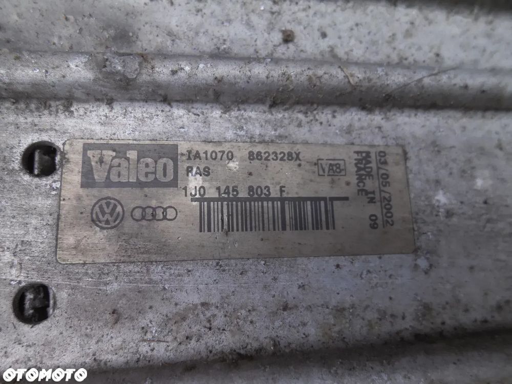 1.8T 1.9TDI INTERCOOLER CHŁODNICA POWIETRZA 1J0145803F VW AUDI SEAT SKODA GOLF IV BORA A3 8L LEON I TOLEDO II OCTAVIA I CZUJNIK RURA PRZEWÓD - 5