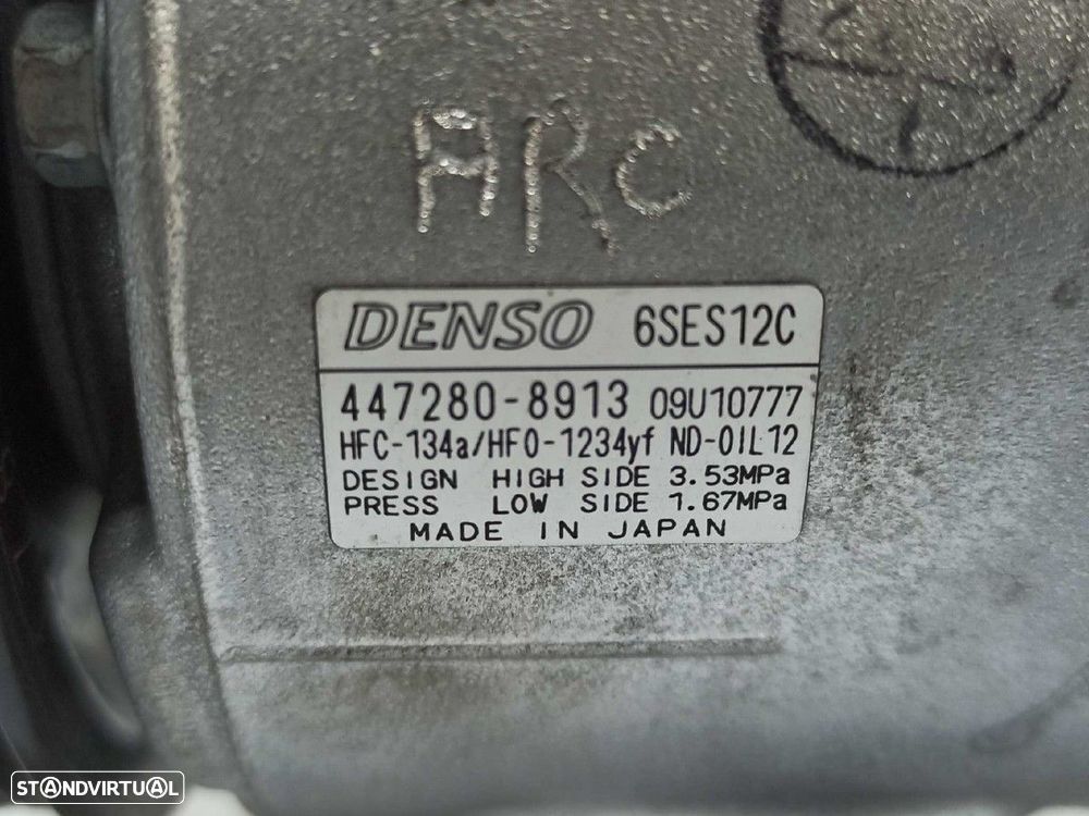COMPRESSOR DE AR CONDICIONADO TOYOTA AURIS ACTIVE - 12