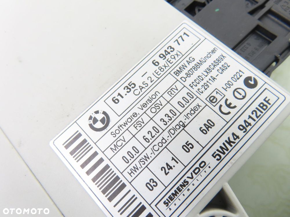 STACYJKA STEROWNIK BMW E90 318 N46B20B 7552176 0261208582 6943771 - 8