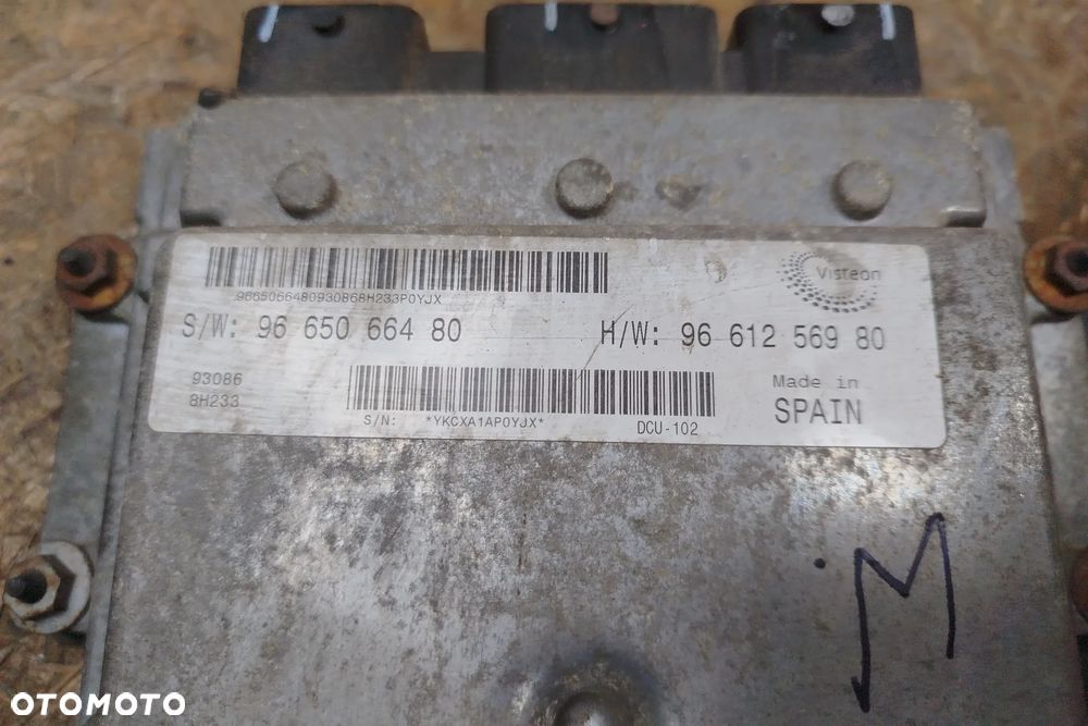 Zestaw startowy, komplet do odpalenia auta, komputer VISTEON 9665066480 / 9661256980 sterownik silnika 2.2 HDI Euro4 120KM do Fiat Ducato III Peugeot Boxer II Citroen Jumper II 06-2014r, w komplecie: sterownik silnika , stacyjka, kluczyk, moduł komfortu, immobilizer, licznik - 5