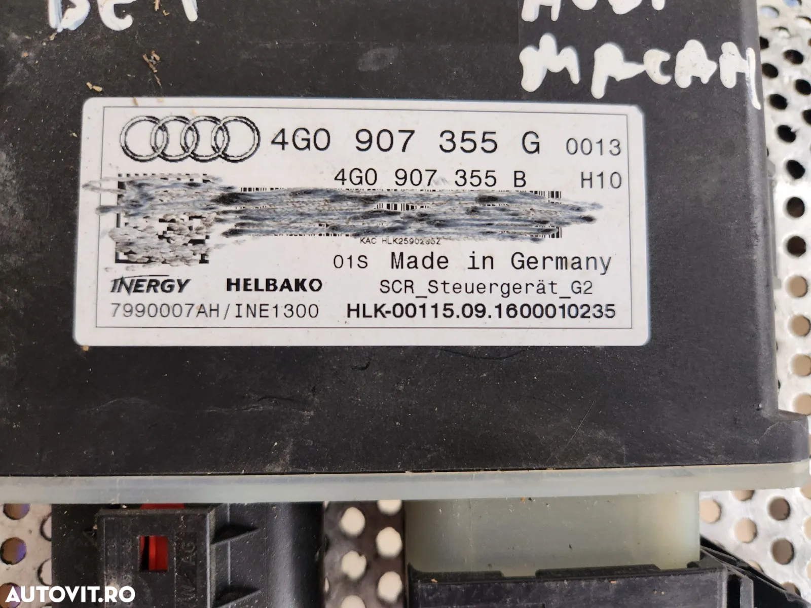 Calculator Modul AdBlue Audi A6 C7 A7 Q5 A5 Porsche Cod 4G0907355G - Dezmembrari Arad * Factura Si Garantie *- Achizitionam Autoturisme/Piese Auto - 4