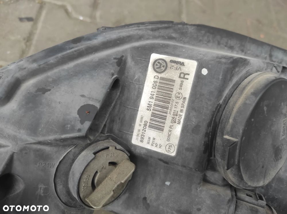 LAMPA PRZEDNIA PRAWA PRZÓD PRAWY VW GOLF 5 PLUS VALEO 5M1941006D WYSYŁKA !!!!! - 6