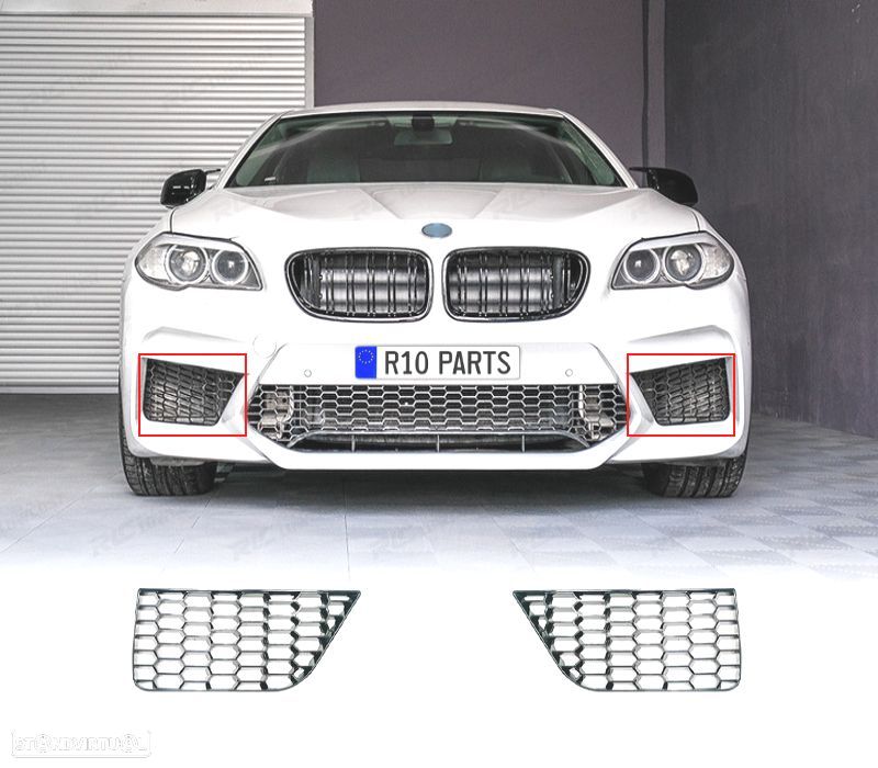 GRELHAS INFERIORES LATERAIS BMW F10 10-17 PARA-CHOQUES LOOK M5 - 1