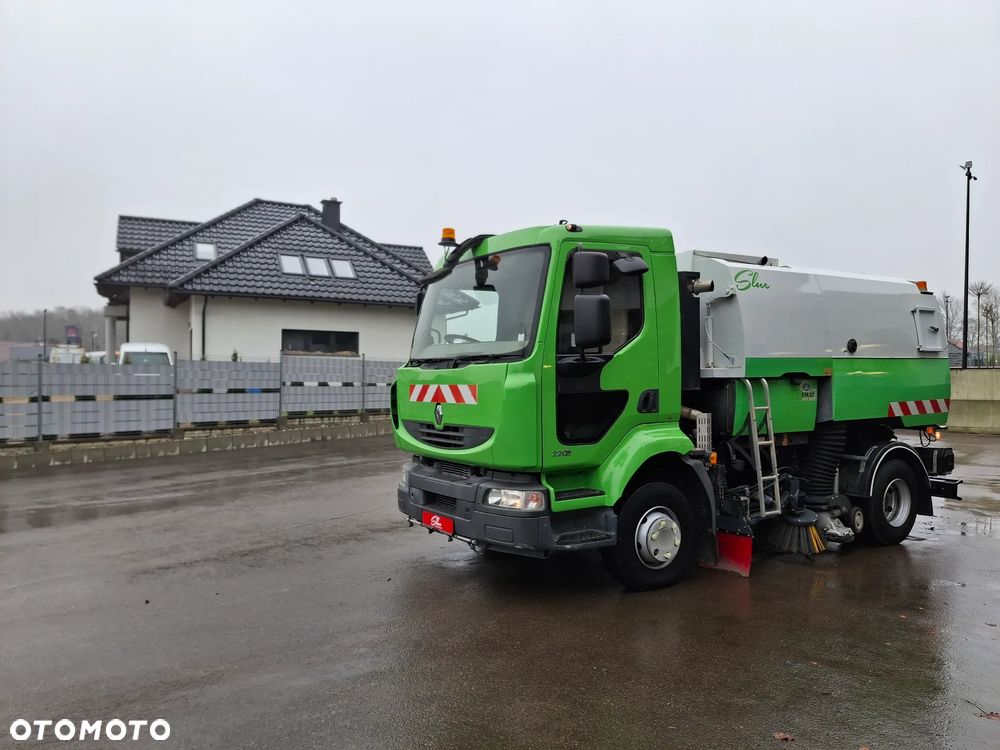 Renault Midlum 220 Zamiatarka Johnston SEMAT Szczotki L/R Obie Strony Dodatkowy SIlnik W Zabudowie Klimatyzacja EUnited PM10 - 2