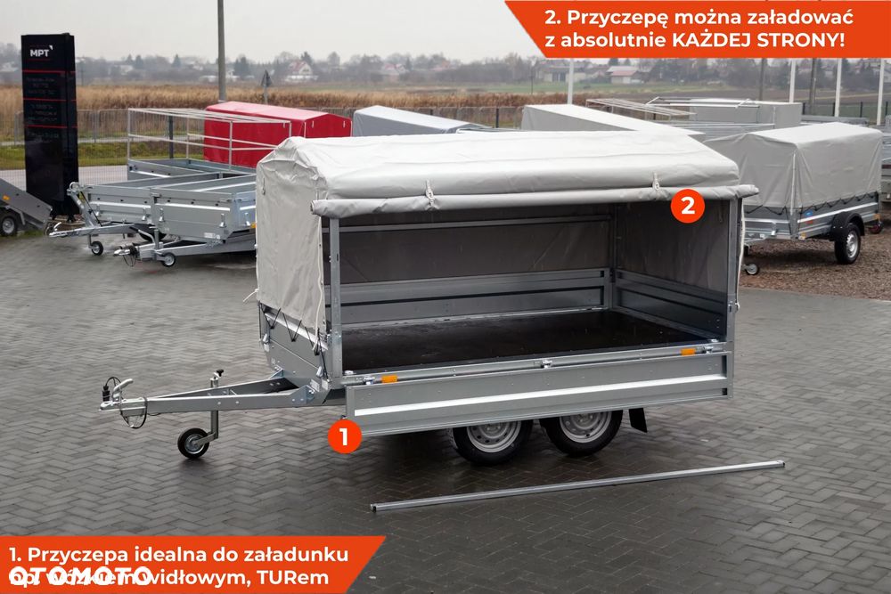 Neptun Przyczepa Neptun Nordica N7-263 2 BaseLine [GN287] Koła pod spodem pod skrzynią NOWA Bardzo SOLIDNA 263 x 145 cm 263x145 - 13