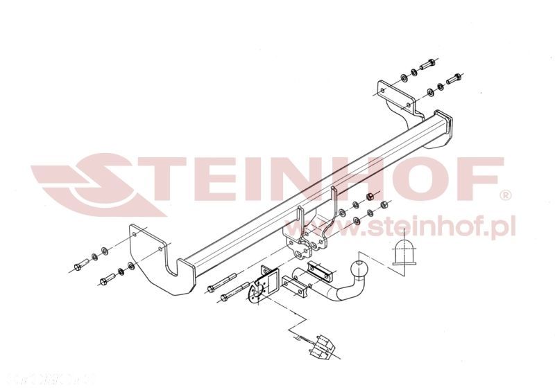 Hak holowniczy + WIĄZKA 7PIN do Kia Rio II JB od 2005 do 2009 - 2