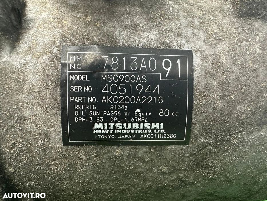 compresor ac mitsubishi outlander 2.2 diesel 2005-2012 7813a091 - 2