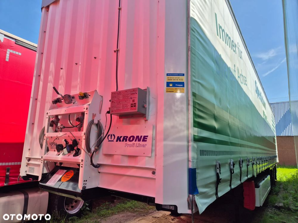 Krone BURTOWA BUDOWLANA VARIOS PÓŁMEGA 385/55 z Niemiec / ALUFELGI / stan bardzo dobry / PODNOSZONA OŚ I DACH / BPW firanka burto-firanka firana burtówka burto firanka - 5