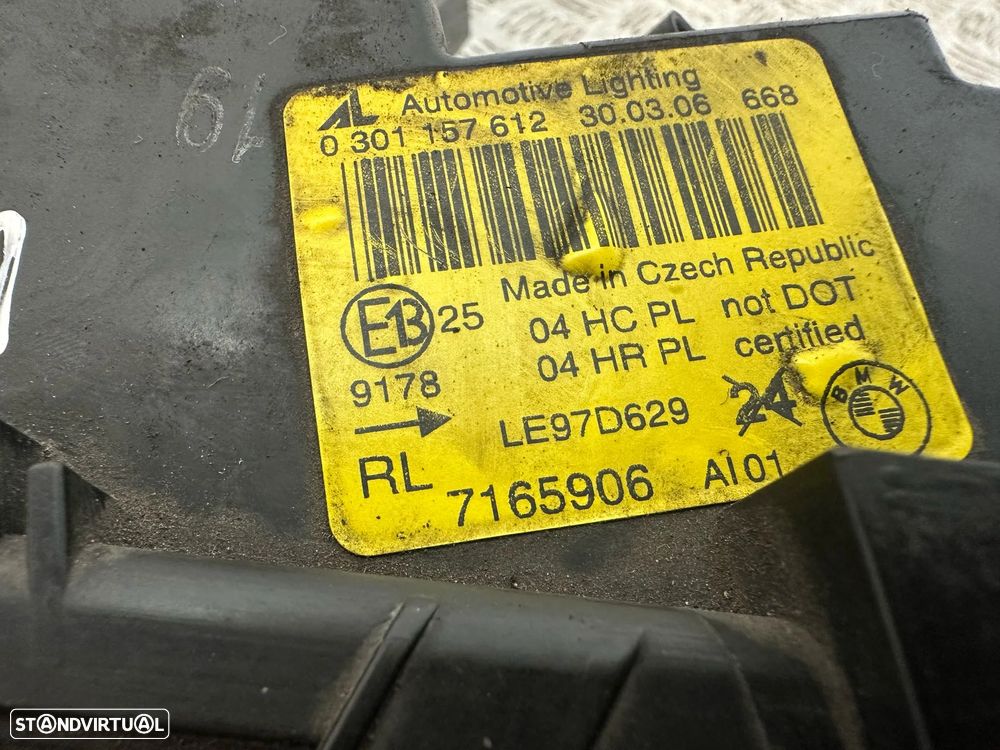 .Conjunto Oticas Farois Frontal Frente Esquerda Direita Halogenio Original BMW Serie 3 E46 Coupe Cabrio 7 165 906 7 165 905 1997 - 2006 - 15