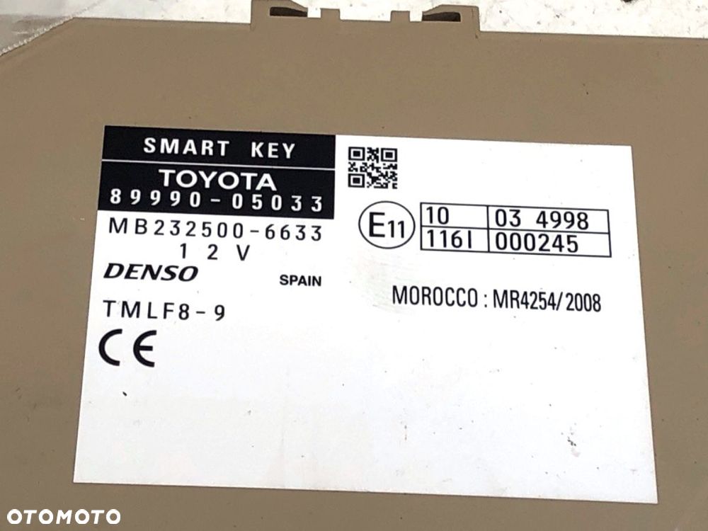 MODUŁ SMART KEY - 149.00 PLN - TOYOTA AVENSIS Kombi (_T27_) 2009 - 2018 2.0 D-4D (ADT270_) 91 kW - 4