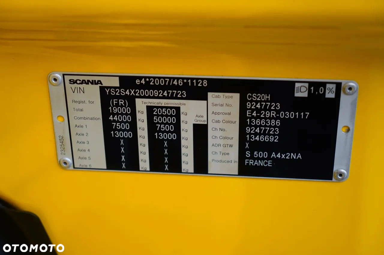 Scania S 500 / RETARDER / KLIMA POSTOJOWA / OPONY 100% / PO KONTRAKCIE SERWISOWYM / SPROWADZONY - 28