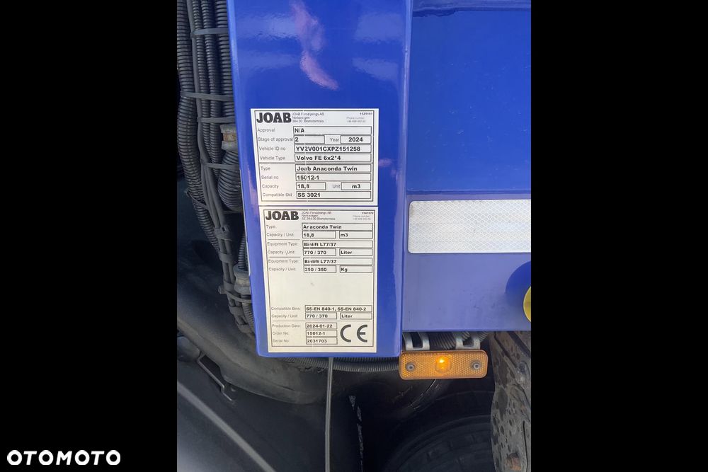 Volvo FE320 19m3 JOAB 2 komory jak nowy 6x2 - 21