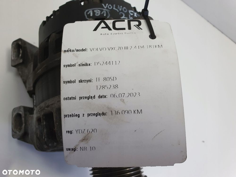ALTERNATOR Volvo V70 III XC70 II 2.4 D5 _ 31419556 Alternator Oryginał - 9