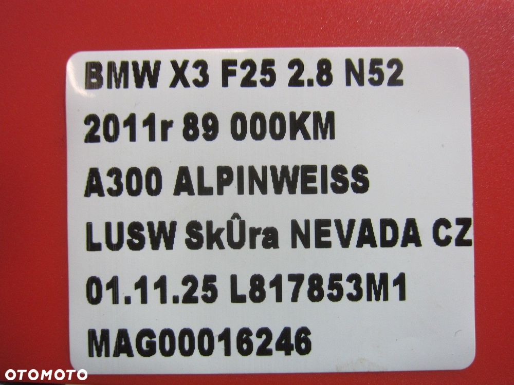 BMW X3 F25 E60 E90 F01 F10 WAŁ KORBOWY SILNIKA N52 N53 7541970 11217553279 - 16