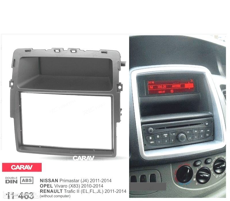 MOLDURA ADAPTADOR PRETO PARA RADIO 2-DIN PARA OPEL VIVARO NISSAN PRIMASTAR RENAULT TRAFIC II SIN ORD - 4