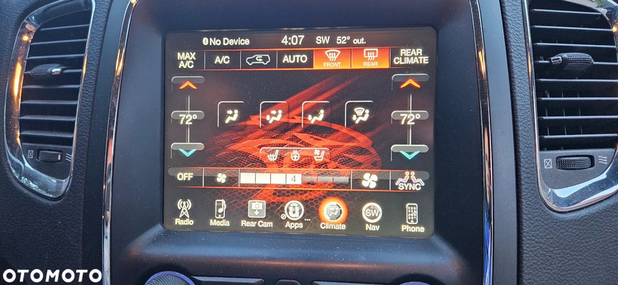 Dodge Durango III LIFT 2014-2017 Wyświetlacz nawigacji Monitor Ekran DUŻY 68270672AE - 2