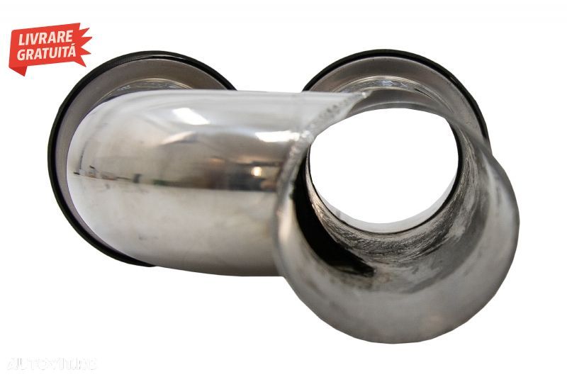 Difuzor Bara Spate si Ornamente toba Carbon Fiber Finisaj Lucios Audi A4 B8 Faceli- livrare gratuita - 11