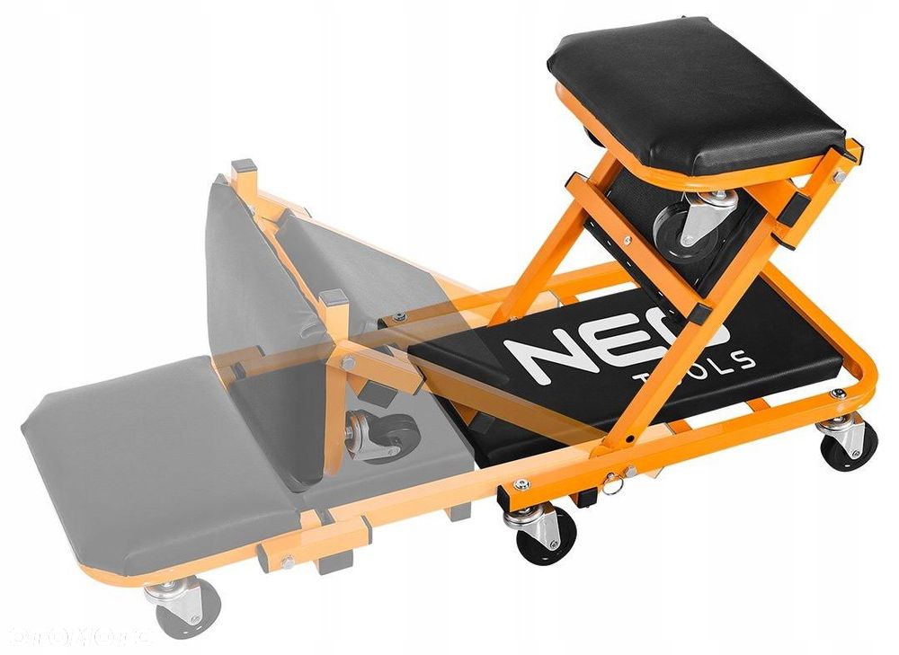 NEO TOOLS LEŻANKA WARSZTATOWA SKŁADANA TABORET SIEDZISKO 2w1 WÓZEK 11-601-1 - 8