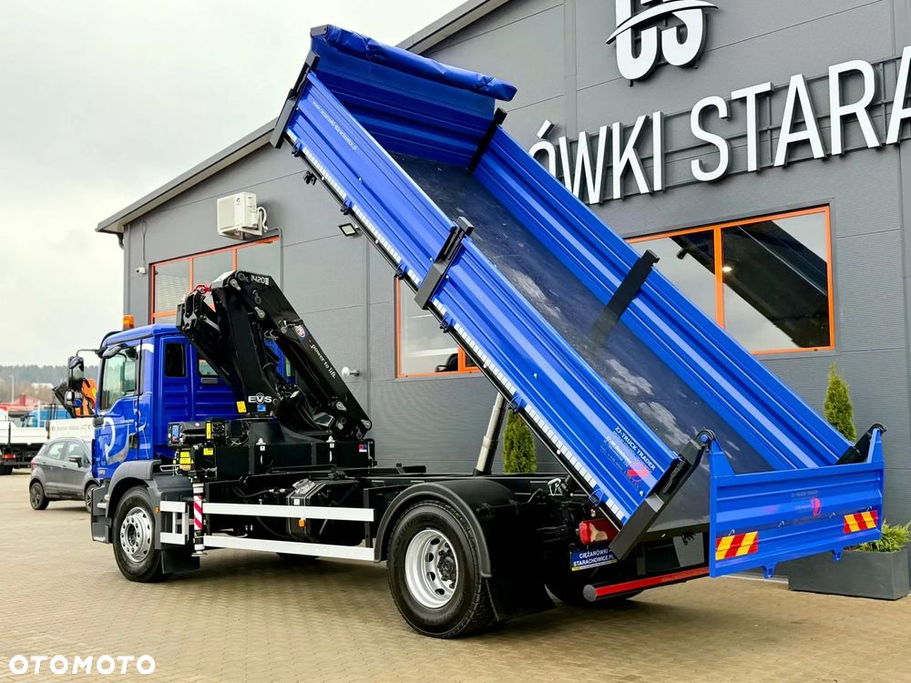 MAN TGM TGL TGS 18.250 // wywrotka 3-S + HDS HMF 1420 - K2 // budowlanka // energetyka //żuraw dzwig kran crane // Świeżo sprowadzony - 20