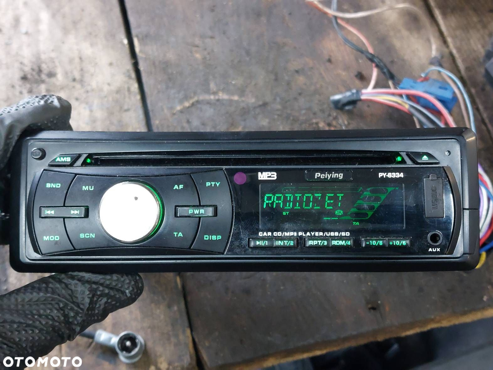 RADIO ODTWARZACZ PEIYING PY-6334 CD USB AUX - 2